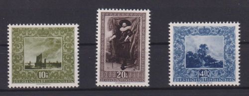 Liechtenstein 301-303 Gemälde Kunst Fürsten Luxus postfrisch MNH KatWert 50,00