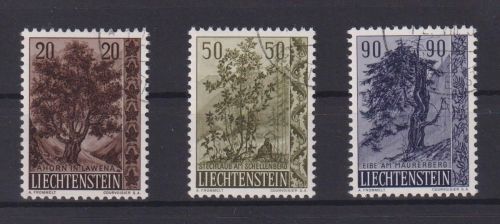 Liechtenstein 371-373 Einheimische Bäume + Sträucher tadellos KatWert 16,00