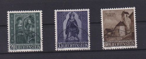 Liechtenstein 374-376 Weihnachten 1958 tadellos gestempelt Kat.-Wert 13,00