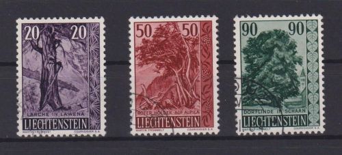 Liechtenstein 377-379 Bäume Sträucher tadellos gestempelt KatWert 16,00