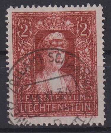 Liechtenstein 140 Fürstin Elsa sauber rund gestempelt Ausgabe 1933 Kat-W. 300,00