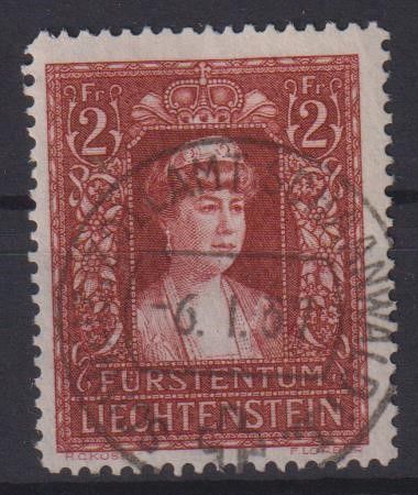 Liechtenstein 140 Fürstin Elsa sauber rund gestempelt Ausgabe 1933 Kat-W. 300,00