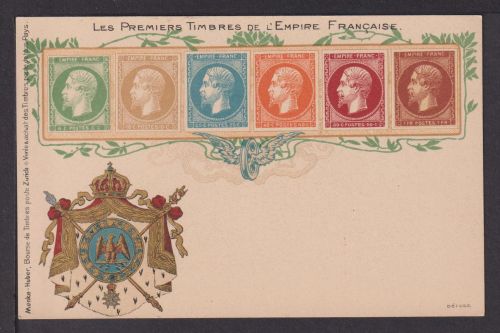 Frankreich sehr schöne Wappen Ansichtskarte mit Abb. Klassik Briefmarken