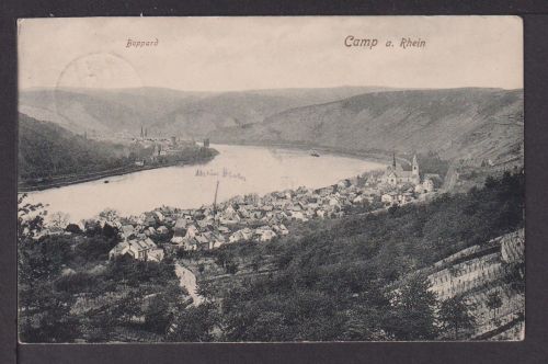 Ansichtskarte Boppard Rheinland-Pfalz 1911 Camp am Rhein Wiesbaden