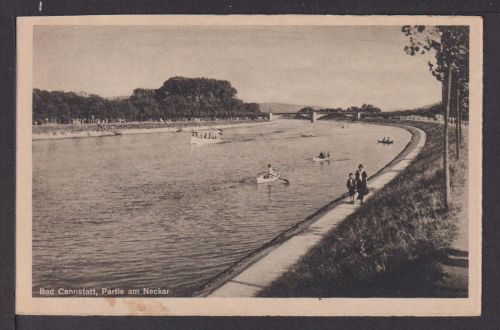 Ansichtskarte Bad Cannstadt Baden-Württemberg Partie am Neckar