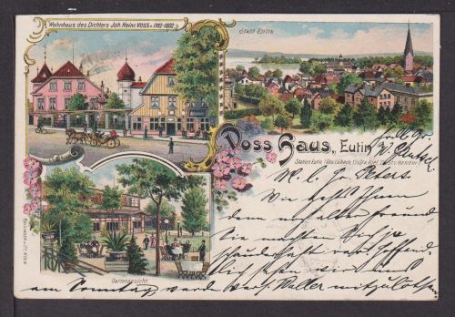 Ansichtskarte Eutin Schleswig-Holstein Litho 1899 div Ansichten Hamburg
