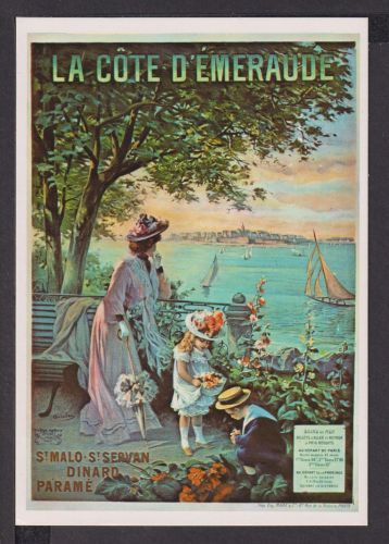 Jugendstil Art Nouveau Künstler Ansichtskarte La Cote d Emeraude Segelboote