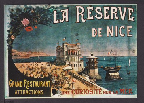 Jugendstil Art Nouveau Künstler Ansichtskarte La Reserve de Nice Curiosite
