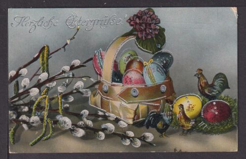 Ostern Ansichtskarte Ostergrüße Ostereier Feldpostkarte 1917