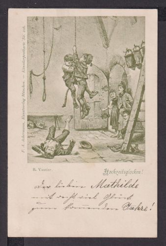 Ansichtskarte Ackermann Künstlerkarte 216 Hochzeitsglocken B. Vautier München