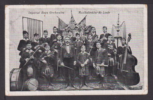 Musik Ansichtskarte Imperial Boys Orchestra 1908 Kiel Schleswig-Holstein Berlin