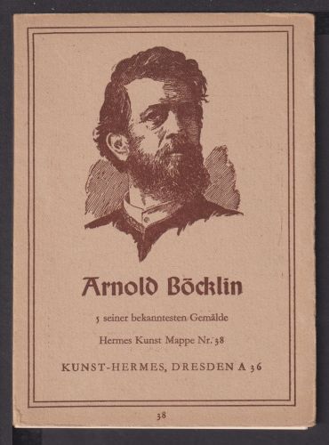 Ansichtskarte Arnold Böcklin Erfeinder Jugendstilschrift Kunst Künstler Mappe
