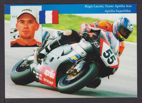 Ansichtskarte Motorrad Rennen Regis Laconi Team Aprilia Axo Aprilia Superbike