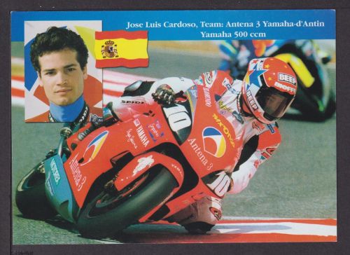 Ansichtskarte Motorrad Rennen Jose Luis Cardoso Team Antena 3 Yamaha 500 ccm