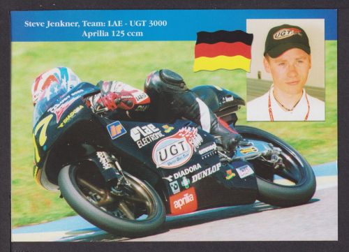 Ansichtskarte Motorrad Rennen Steve Jenkner Team LAE UGT 3000 Aprilia 125 ccm