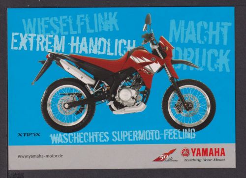 Ansichtskarte Motorrad Reklame Yamaha XT125X Wieselflink Extrem handlich