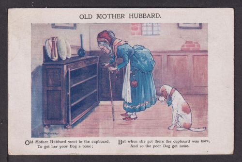 Ansichtskarte Künstlerkarte Old Mother Hubbard St Edmondsbury Großbritannien