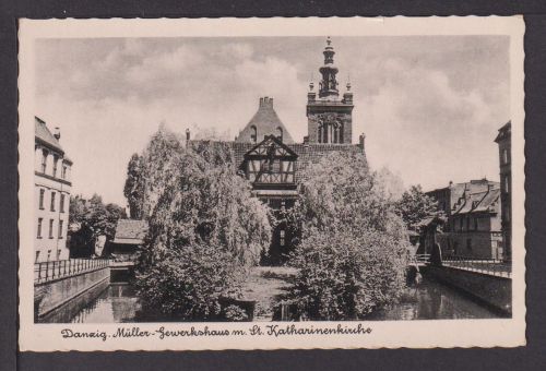 Ansichtskarte Danzig Ostgebiete Müller Gewerkshaus St. Katharinenkirche Polen