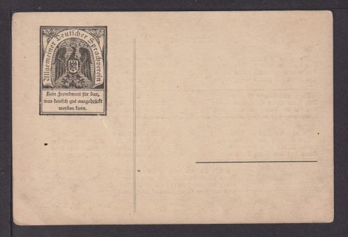 Ansichtskarte Allgemeiner Deutscher Sprachverein Gedicht Lebwohl Ludwig Istel