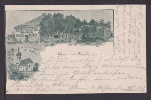 Ansichtskarte Baierbrunn Bayern 1897 München