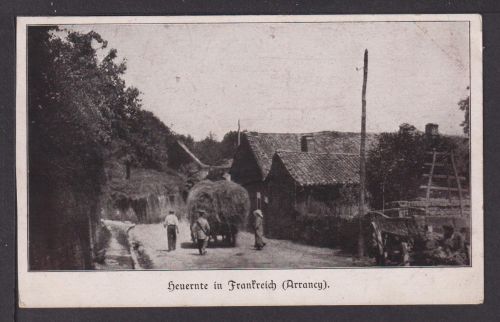 Ansichtskarte Heuernte in Frankreich Arrancy
