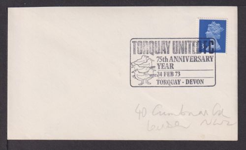 Briefmarken Großbritannien Sport Fußball toller SST Torquay United FC 1973