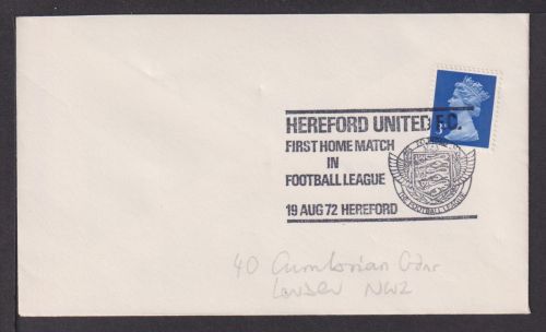 Briefmarken Großbritannien Sport Fußball toller SST Hereford United 1972
