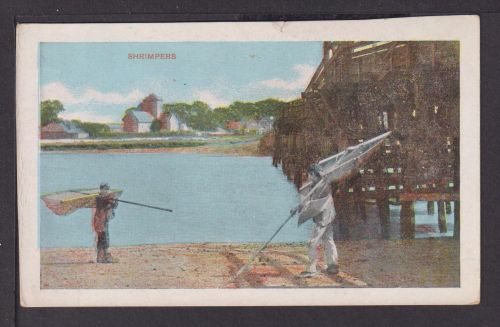 Ansichtskarte Künstlerkarte Shrimpers Garnelenfischer Shrimps Fischer England