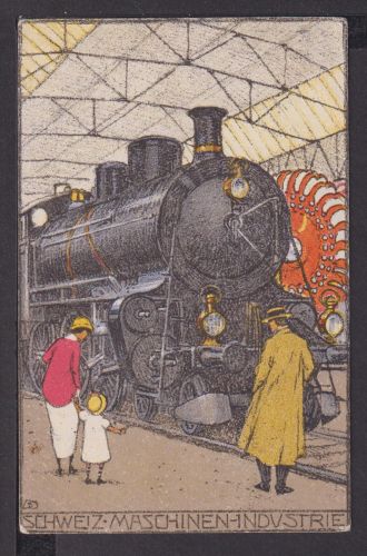 Ansichtskarte Eisenbahn Schweiz Bern Landesausstellung Chaux de Fonds seltener