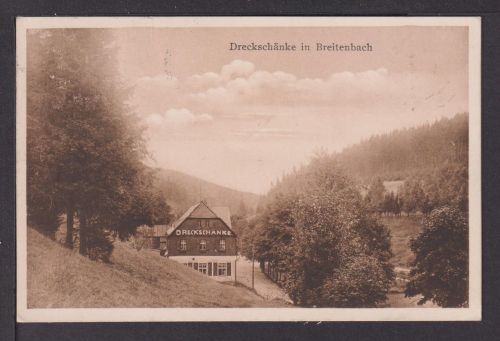 Ansichtskarte Dreckschänke Breitenbach Tschechien Böhmen Ostgebiete Limbach