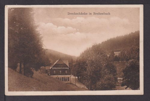 Ansichtskarte Dreckschänke Breitenbach Tschechien Böhmen Ostgebiete