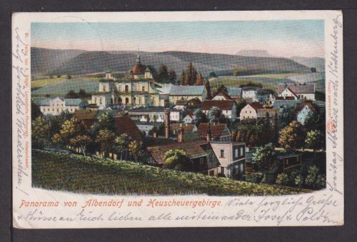 Ansichtskarte Albendorf Schlesien Ostgebiete Panorama Heuscheuer Wien Österreich