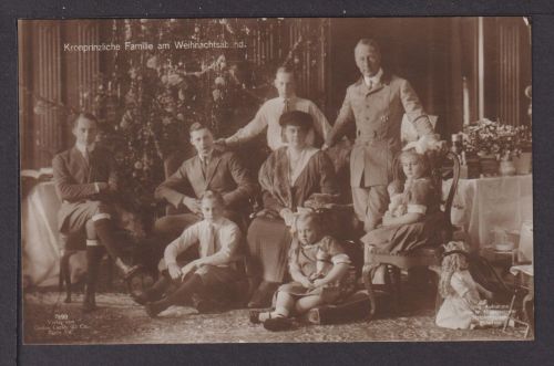 Ansichtskarte Adel Monarchie Kronprinzliche Familie am Weihnachtsabend 1923