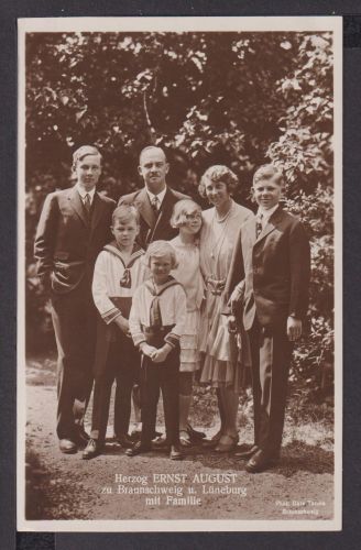 Ansichtskarte Adel Herzog Ernst August zu Braunschweig und Lüneburg mit Familie