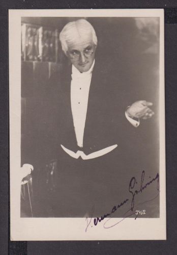 Ansichtskarte Original Autogramm Hermann ?? Musik Dirigent ?
