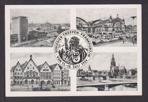 Ansichtskarte Frankfurt Hessen Schlesier Treffen 1954