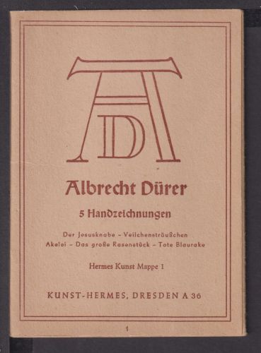Ansichtskarte Albrecht Dürer Kunstmappe 5 Karten Handzeichnungen