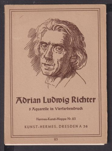 Ansichtskarte Adrian Ludwig Richter Kunstmappe 5 Karten Aquarell Vierfarbendruck