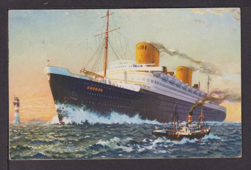 Ansichtskarte Schiffe Schifffahrt Marine Dampfer Europa Bremen Leipzig Sachsen