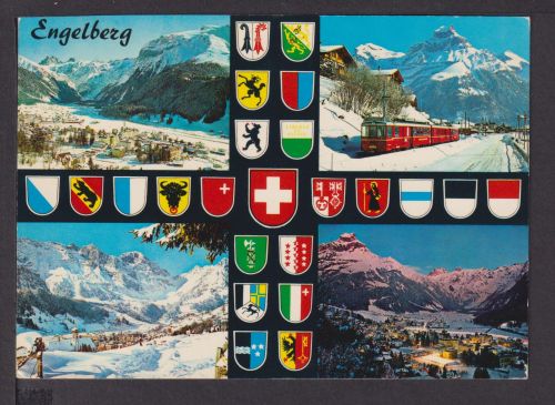 Ansichtskarte Engelberg Schweiz Wappen Dübendorf