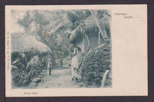 Ansichtskarte Colombo Ceylon Sri Lanka Native Huts