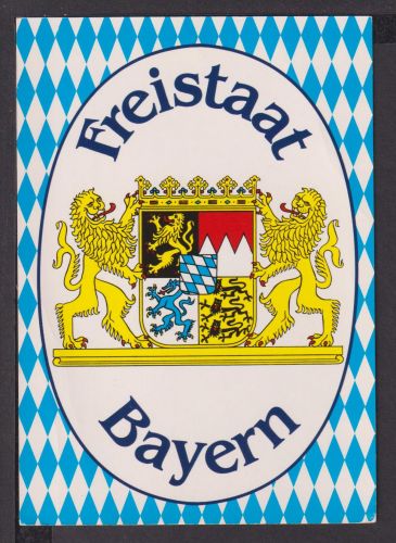 Ansichtskarte Freistaat Bayern Wappen