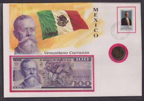 Geldschein Banknote Banknotenbrief Mexiko Südamerika exotisches Motiv
