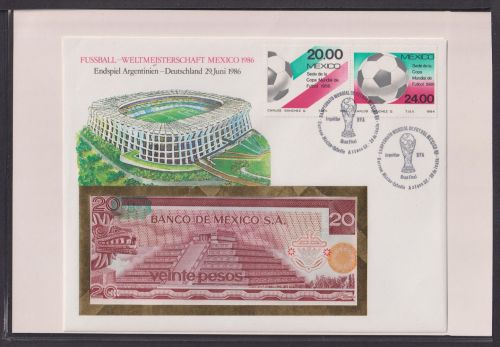 Geldschein Banknote Banknotenbrief Mexiko Südamerika exotisches Motiv