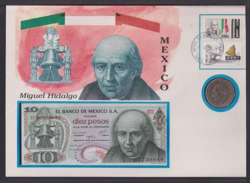 Geldschein Banknote Banknotenbrief Mexiko Südamerika exotisches Motiv