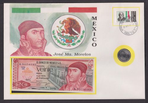 Geldschein Banknote Banknotenbrief Mexiko Südamerika exotisches Motiv