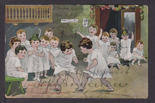 Ansichtskarte Künstler Baby Ringkampf Stettin Ostgebiete Pommern 1905 Berlin