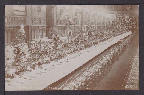 Ansichtskarte Adel Monarchie Windsor Castle Großbritannien Staatsbankett