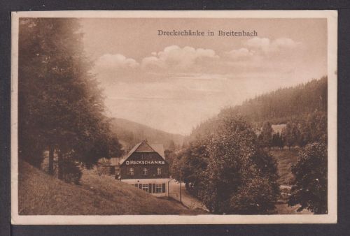 Ansichtskarte Breitenbach Tschechien Dreckschänke Hartha Sachsen