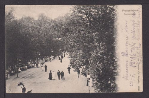 Ansichtskarte Franzensbad Tschechien Concertpark 1904 Karlsbad
